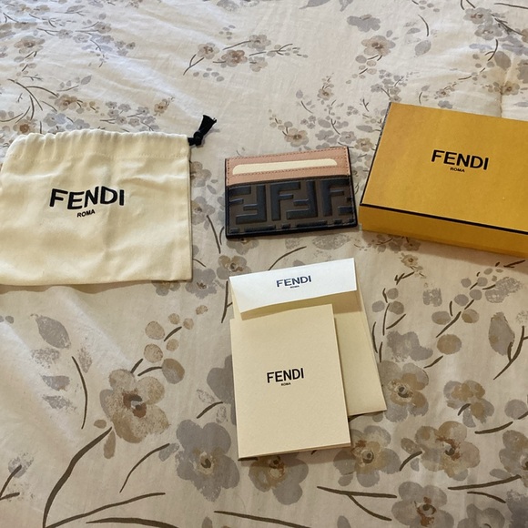 Fendi card holder FF Motfi calfskin leather NWB - Picture 6 of 9